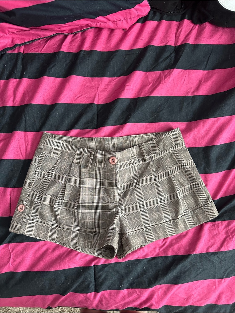 Plaid Women’s Casual Shorts in Brown